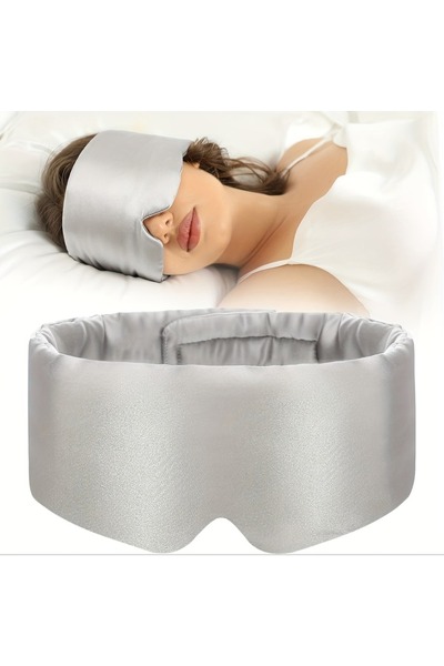 choice2 قناع نوم من الحرير الرمادي، غطاء كبير للعينين أثناء النوم، أقنعة نوم ...