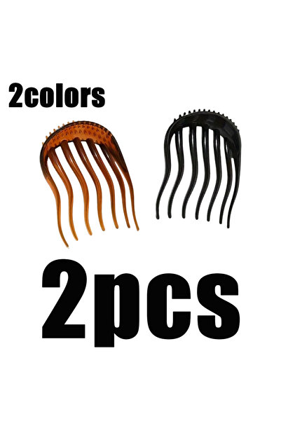 Choice 2colors 2pcs 1/2/4pcs Fluffy Hair Comb Simple Ponytail Hair Clips Pony...