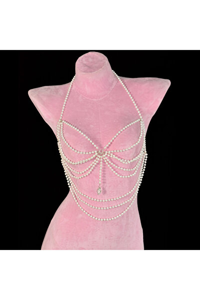 Choice CH0549A Simple Temperament Body Chain The Long Tassel Imitation Pearl ...