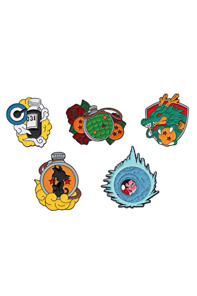 BANDAI 5 Pcs 5 Pcs Anime Cartoon Brooch Creative Dragon Ball Son Goku Enamel ...