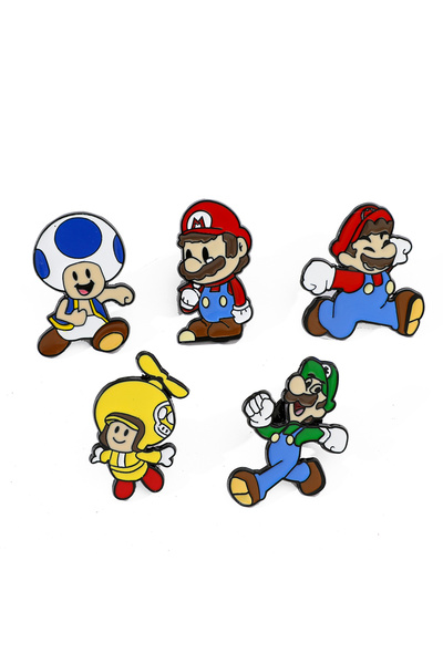 Choice XZ2674 5 قطع بروش شخصيات كرتونية أنمي إبداعية، لعبة سوبر ماريو، سوبر م...
