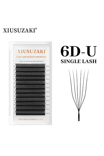 Choice16 مزيج 8-15 ملم D U 6DW XIUSUZAKI U 5D W رموش ممتدة سوداء غير لامعة عل...