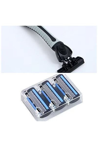 Choice black 1 Handle + 3 Blades/ Men Women Manual Safety Razor 6-Layer Stain...