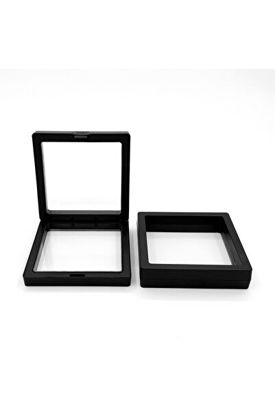 Choice 7x7cm Black Transparent floating display box, plastic film jewelry pac...