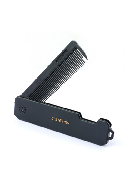 Choice مشط واحد قابل للطي 1/2/3 في 1، مشط بلاستيكي واسع الأسنان، رأس زيتي، مش...