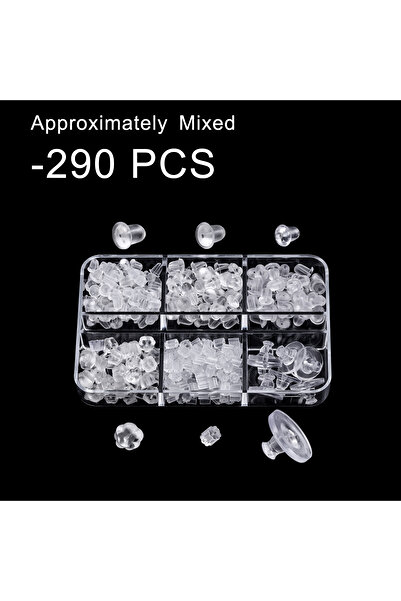 Choice B-OT0075-A 1 Box (About 290/515/520pcs) Silicone Earring Backs Plug So...