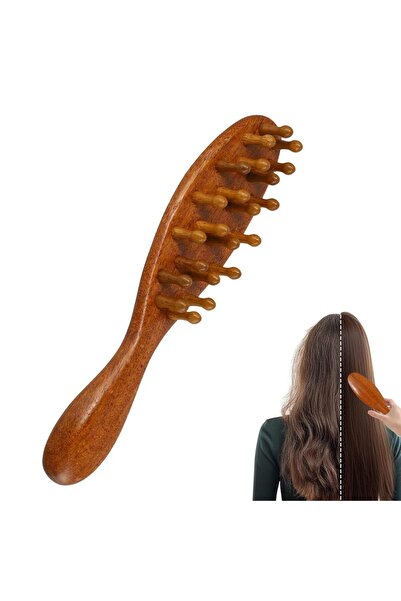 Choice 22-teeth Cushion Massage Combs Double-Sided Sandalwood Cushion Comb Wo...