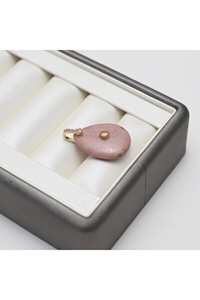 Choice قطعتان من أحجار الرودوكروزيت الطبيعية، تعليقات على شكل قطرة ماء من الك...