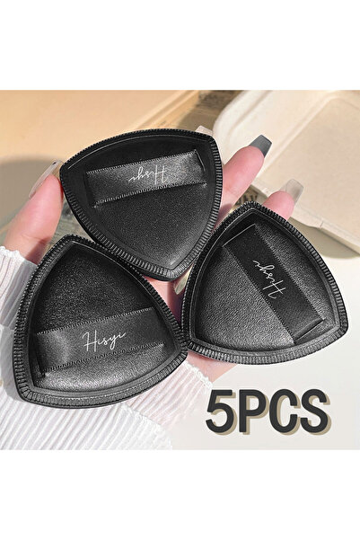 Choice1 ٥ قطع من وسادات المكياج المثلثة السوداء - إسفنجة تجميل مخملية ناعمة ل...