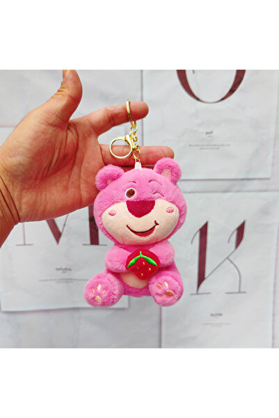 Choice 10 cm A Cute Pink Girlish Strawberry Bear Plush Pendant Bag Pendant Ac...