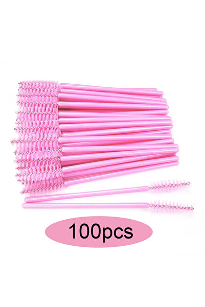 Choice12 A0158- Pink-100PCS 50/100/300/500pcs Eyebrow Eyelash Brushes Eyelash...