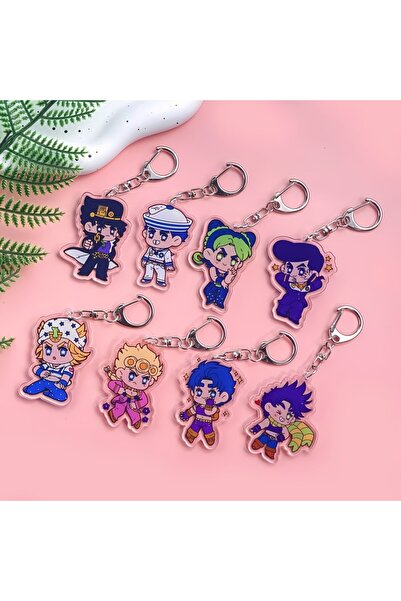 Choice 5 cm 9 1/8PCS Cartoon JoJo's Bizarre Adventure Acrylic Car Keychain Ac...
