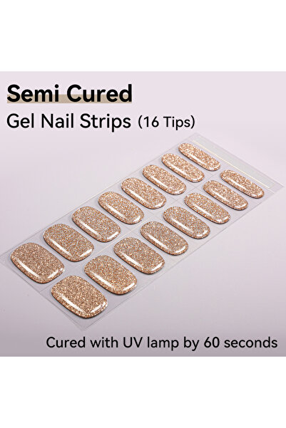 Choice NF250028، 16 طرفًا، ملصقات أظافر جل شبه معالجة، لون نقي، مصباح الأشعة ...