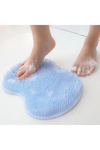 Choice فرشاة تقشير القدمين والظهر الزرقاء من دوتريو، مزودة بكوب شفط مانع للان...