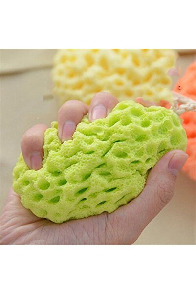 Choice3 كرة استحمام برتقالية مريحة بتصميم خلية النحل، ناعمة لتنظيف الجسم، لا ...