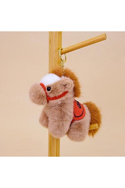 Choice Khaki 14cm Cute Zodiac Horse Keychain Plush Toy Kawaii Stuffed Doll Ba...