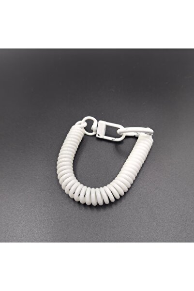 Choice White IFYOUOO Candy Color Plastic Retractable Spring Keychain with Ant...