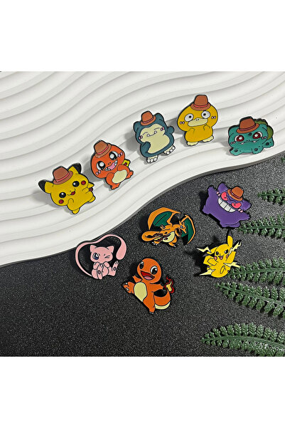 Choice 10PCS 10pcs Pikachu Charmander Mewtwo Enamel Pin - Cute Pokemon Brooch...
