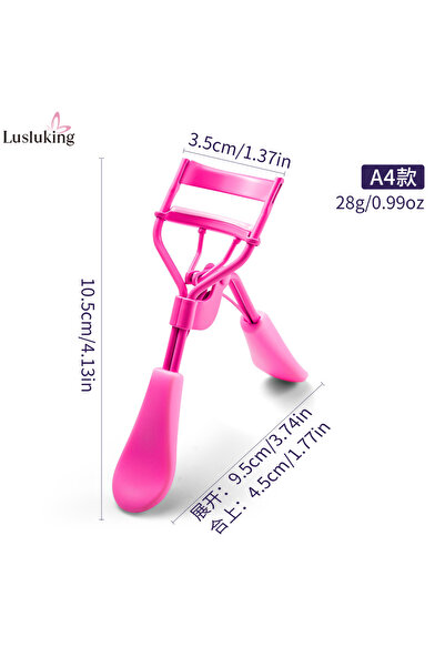 Choice A4 Rosered 1pc Eyelash Curler With Soft Silicone Pad Women Eyelashes C...