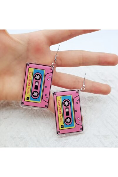 Choice 1 1 pair of acrylic rock tape recorder earrings, women's earrings, the...