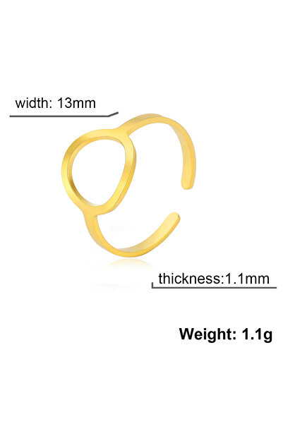 Choice resizable 13mm Round Gold Skyrim Women's Stainless Steel Minimalist Ge...