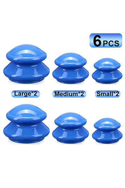 Choice 6PCS Grippopso 3/6 Pcs 3 Sizes Cupping Therapy Set Silicone Cupping Ma...