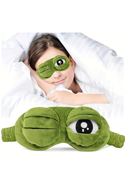 Choice green 3D Frog Sleep Mask Natural Sleeping Eyeshade Women Men Creative ...