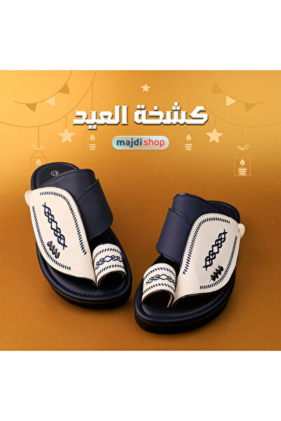 Flexe Luxury men's oriental sandals - stylish Eid design with geometric embro...