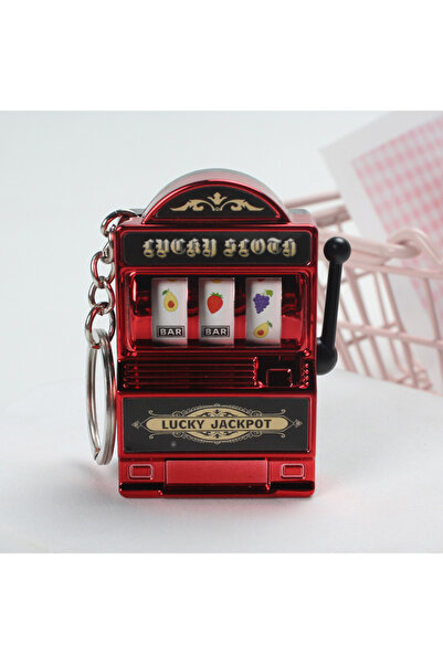 Choice red Simple Fashion Trend Keychain Toy Fruit Machine Slot Machine Keych...