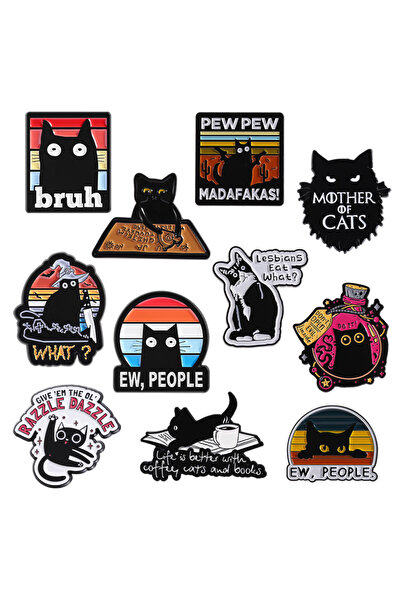 Choice21 مجموعة من 12 دبوسًا مطليًا بالمينا لشخصيات أنمي (5-11 قطعة/مجموعة) -...