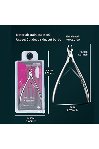 Choice G06 Silvery Professional Stainless Steel Cuticle Trimmer with Sharp Bl...