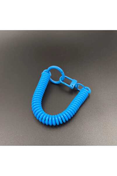Choice Light Blue IFYOUOO Candy Color Plastic Retractable Spring Keychain wit...