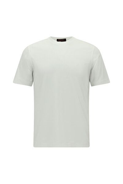 Abdullah Kiğılı Велосипедна комір Slim Fit вузький крій вишитий бавовняний T-...