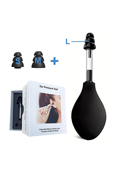 Choice3 جهاز شفط لتخفيف ضغط الأذن باللون الأسود، أداة لتخفيف ضغط الأذن مع حقي...