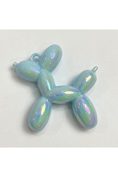 Choice Light Blue 5Pcs/Lot 46x50mm 3D Acrylic Balloon Dog Charms Pendant Mult...