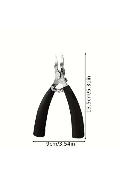 Choice Black Modern Stainless Steel Toenail Clippers Concave Sharp Curved Bla...