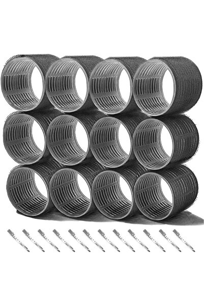 Choice 24pcs Hair Rollers Set 12 Self-Grip 64MM Jumbo Rollers & 12 Duckbill C...