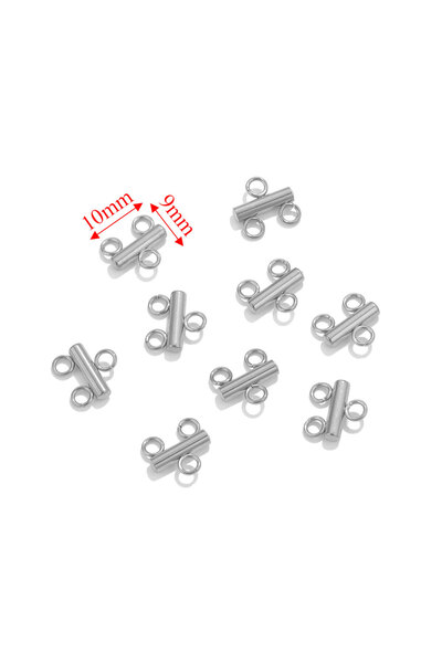 Choice Z1192S2 10pcs Gold Plated Stainless Steel Layer Clasps Pendant Bail Co...
