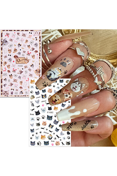 Choice GRAY Spring and summer flower butterfly nail stickers, easy to apply f...