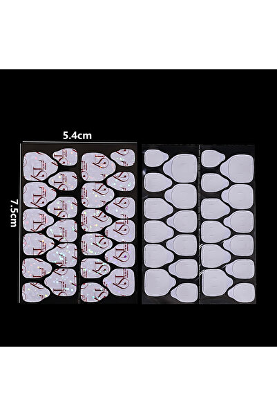 Choice Beige High Quality 10-Piece Foot Nail Adhesive Double-Sided Fake Nail ...