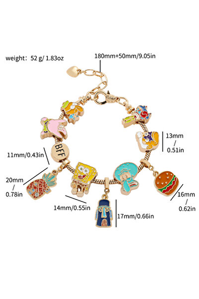 Choice Adjustable SpongeBob Anime Spongebob Squarepants Bracelet Cartoon Figu...