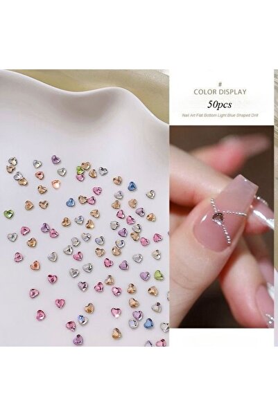 Choice 50pcs mix 50Pcs 3mm Love Diamond Jewelry Nail Art Color Flat Bottom Sh...