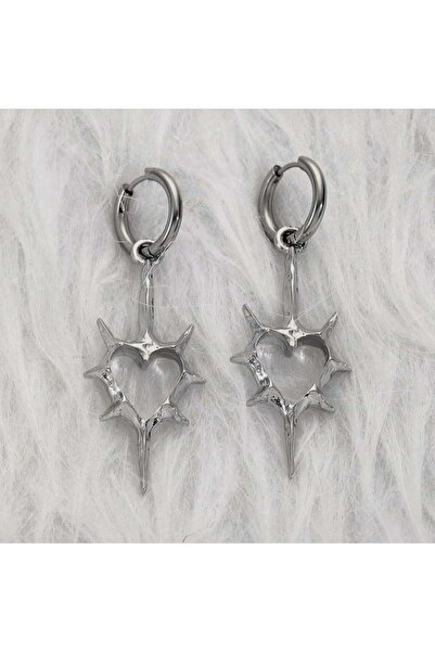 Choice 02 Y2K Punk Hollow Thorn Love Heart Pendant Earrings for Women Vintage...