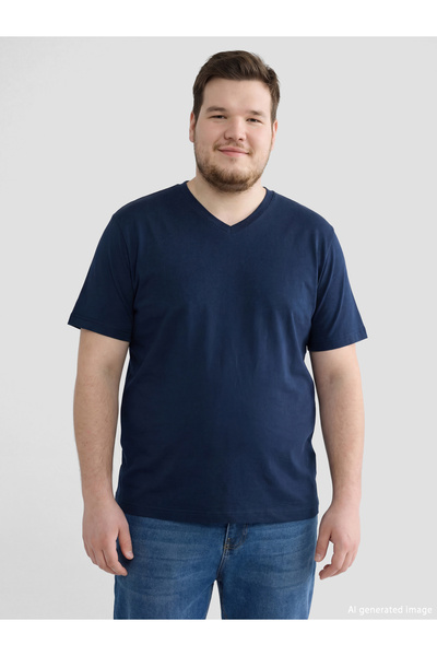 LC Waikiki Tricou pentru bărbați cu atingere moale, model V Planting, din col...