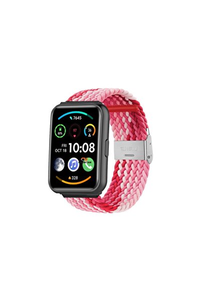SilverCars Huawei Watch Fit 2 Uyumlu Likralı Kumaş Loop Kordon – Esnek, Ayarl...