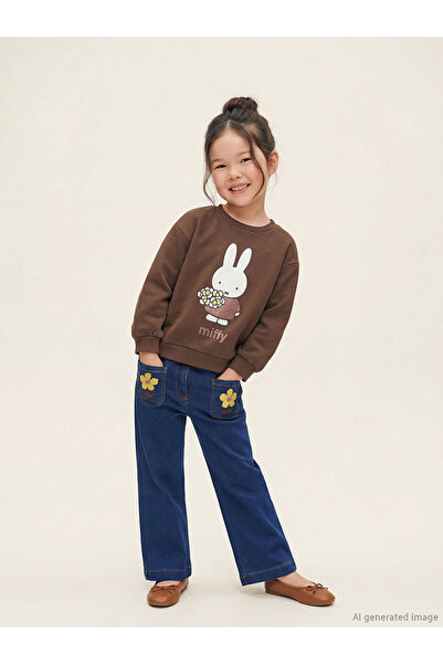 LC Waikiki Two Mt Shop Quality Lcw Kids Indigo Floral Embroidered Girls' Jean...
