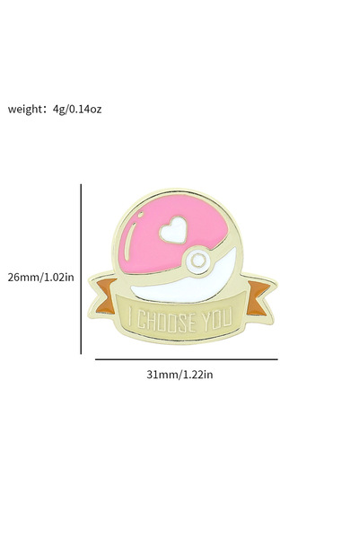 Choice Poke Ball Pokemon Poke Ball Text I Choose You Hard Enamel Pins Brooch ...