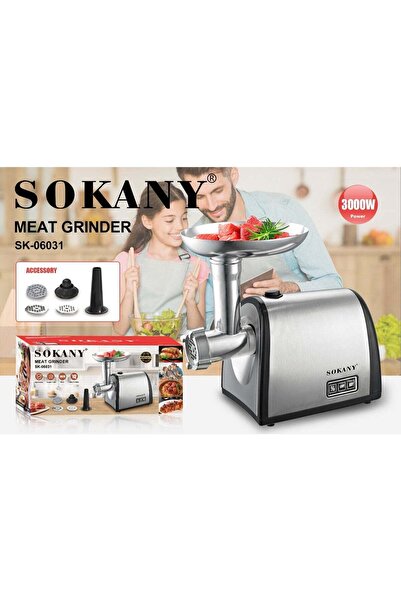 SOKANY Electric Stainless Steel Meat Grinder 3300W