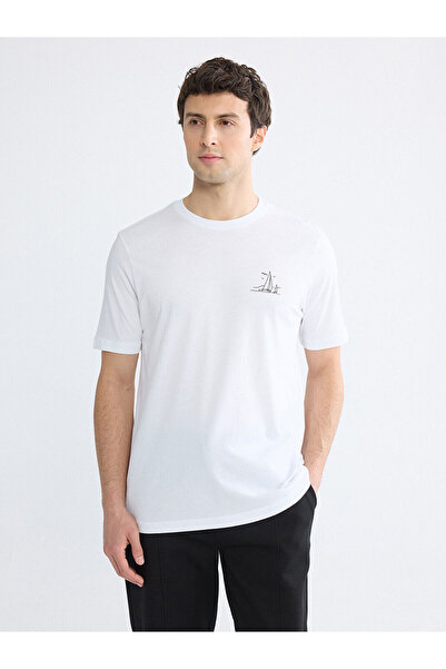 LC Waikiki Crew Neck Printed Combed Cotton Men's T-Shirt