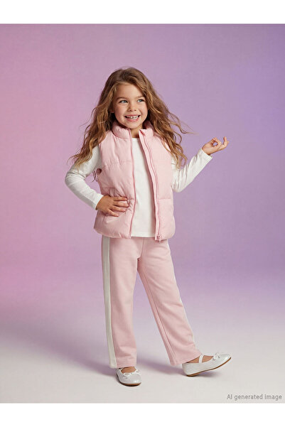 LC Waikiki Rmz Gi̇yi̇m Farkiyla Soft Touch Stripe Detailed Girls' Sweatpants